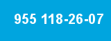 955 118-26-07 955 118-26-07